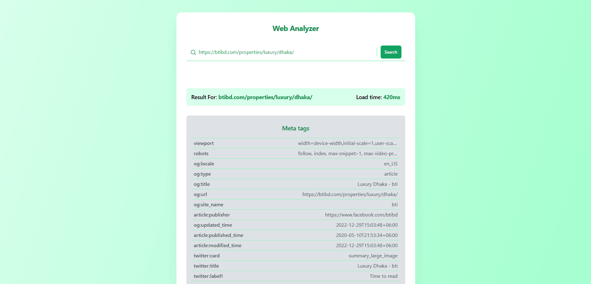 WebAnalyzer
